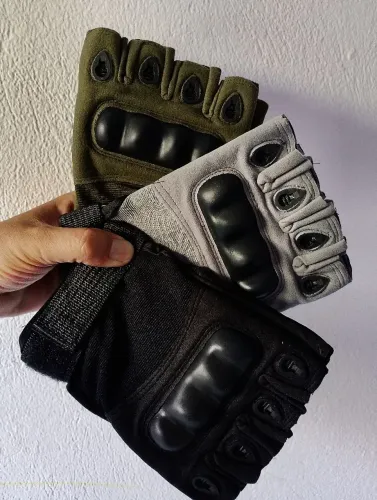 Luvas de proteção acabacameto em couro ideal para motociclista e ciclista