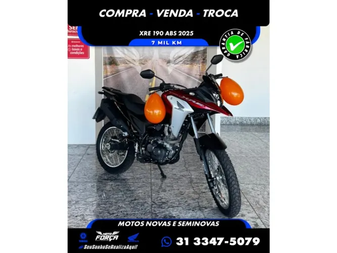 Xre 190ABS Ano2025 Unico Dono Garantia De Fabrica