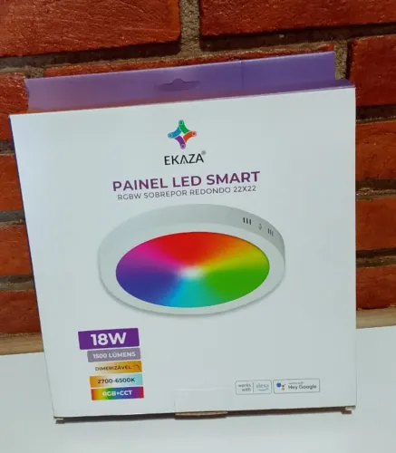 Painel LED Smart Ekaza Redondo 18W 1500 lm - Novo