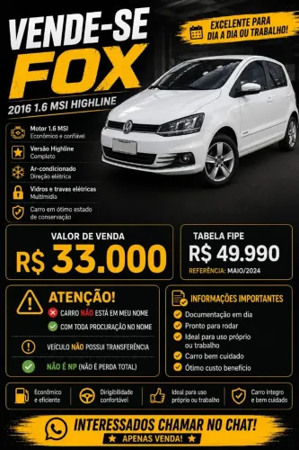 Volkswagen Fox Highline 1.6 Flex 16V 5P 2016