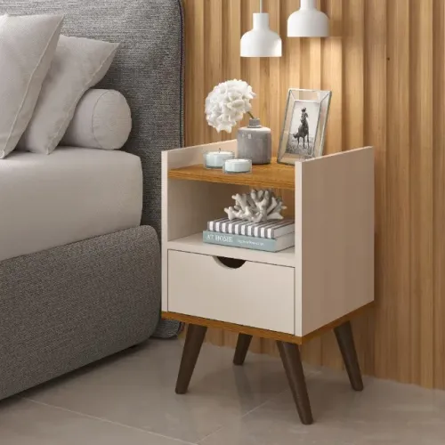 Mesa de Cabeceira Com Gaveta Compacta Várias Cores NOVA