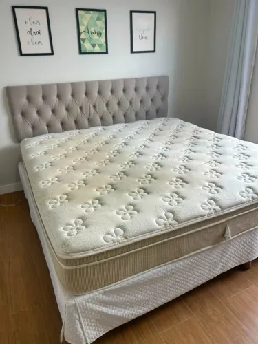 Cama box + colchao + cabeceira