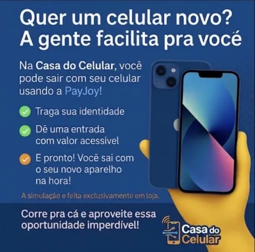 Celular no boleto