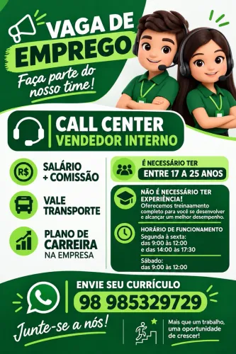 Não perca essa oportunidade!!!! Contratação imediata. 