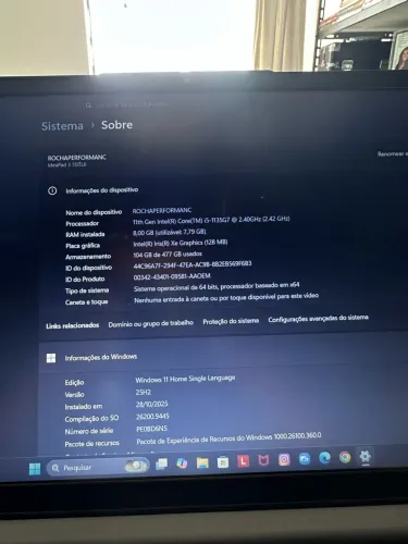 NOTEBOOK LENOVO IDEAPAD 3 - Intel Core i5 - 11ª geração