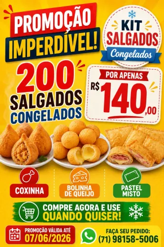 Salgados congelados