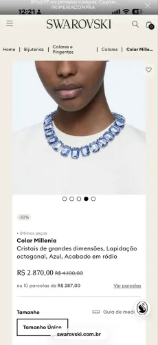 Colar Swarovski Milenia
