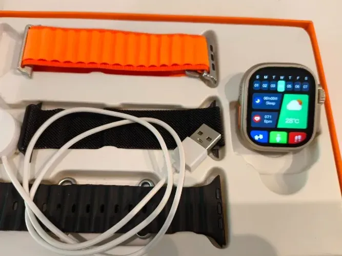 Relógio S9 Ultra Smart Watch: Tela HD 2.02 USADO COM 3 PULSEIRAS