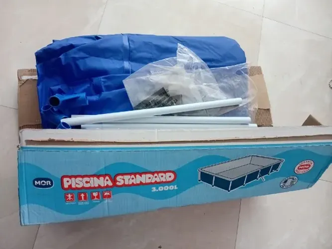 Piscina de Plástico 3.000 Litros Esturutural - Usada Só 1 Vez (Na Caixa e Com Manual)