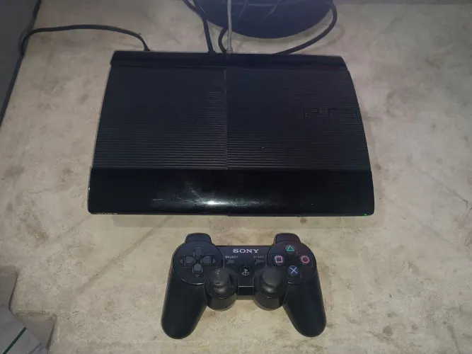 Ps3 super slim desbloqueado venda ou troca leia o anúncio 