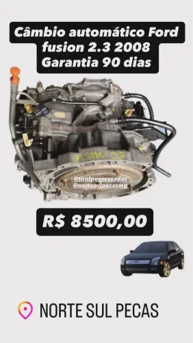 Caixa automática Ford fusion 2.3 2008 garantia 90 dias 