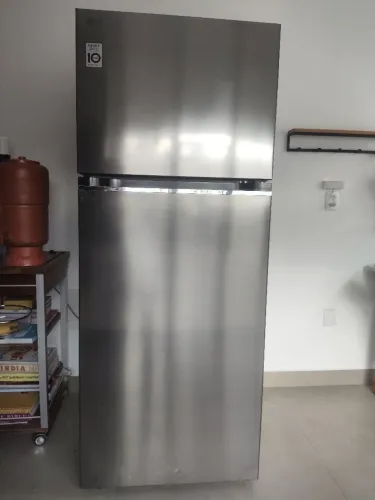 Geladeira LG Frost Free Inverter 395L Duplex Inox Look - 220V