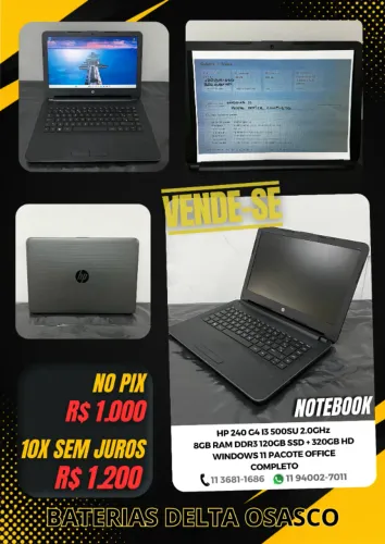 NOTEBOOK HP 240 G4 I3 500SU