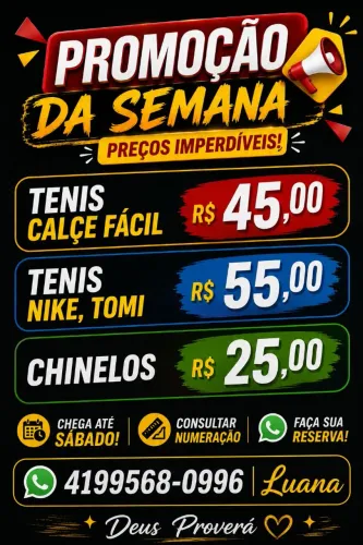 Vendas de Calçados.