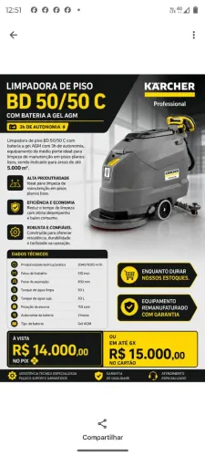 B/D 50/50 C Bateria Remanufaturada