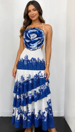 Vestido Cropped Florença Estampado Farm