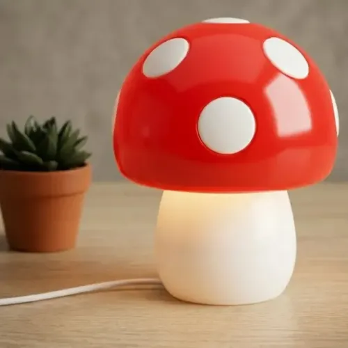 Lumínaria De Mesa Cogumelo Varias Cores Abajour Iluminação