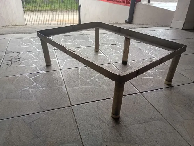 Cavalete aço inox 72 x 52 e 24 de altura