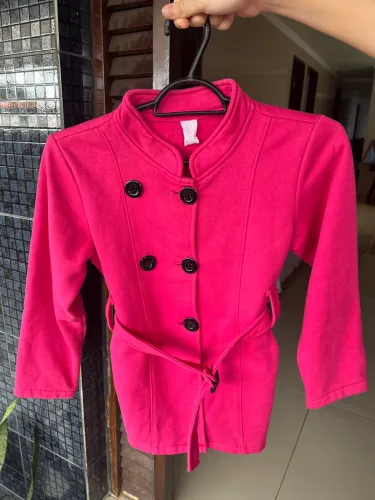Casaco infantil rosa