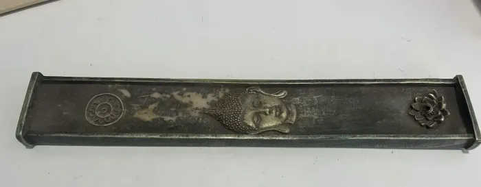 incensário de metal suporte para incenso buddha