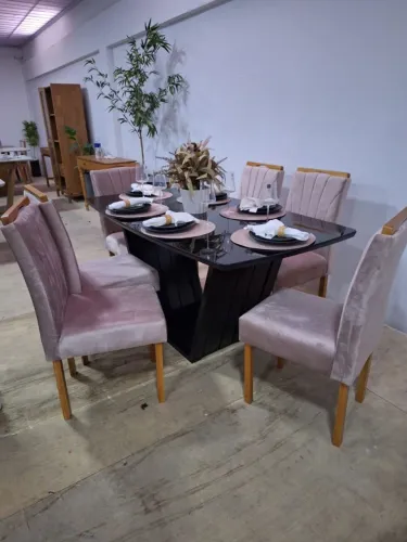 Mesa safira 6 cadeiras 