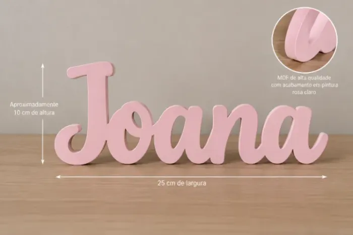 Letreiro Personalizado em MDF (Nome Joana)