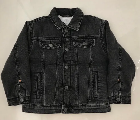Jaqueta jeans preta zara kids menino