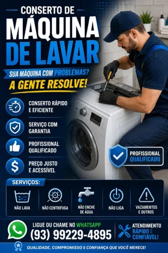 Conserto de máquina de lavar à domicílio