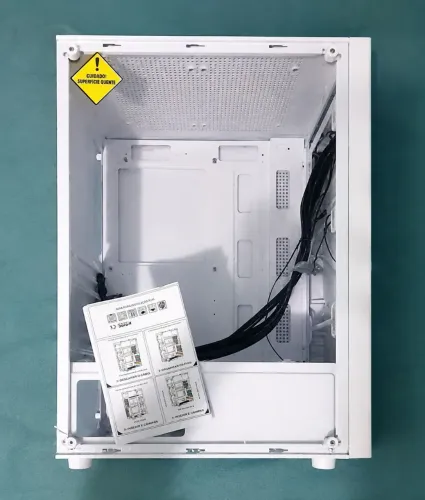 Gabinete acegeek lumix mid tower lateral de vidro branco