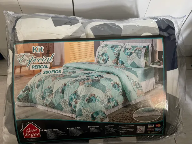 Kit Cobre-Leito Casal Percal 200 Fios - Novo e Lacrado