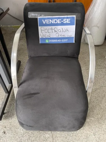 Poltrona Havana braço alumínio 