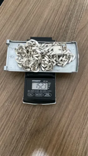 Prata 925 pura gourmet novas kit cordão e pulseira top 