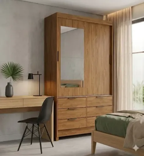 Guarda-Roupa Sevilha com Espelho Cinamomo | Frete Grátis