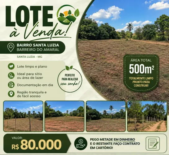 Terreno em santa luzia