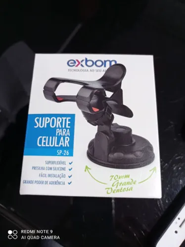 Suporte para celular novo instalado