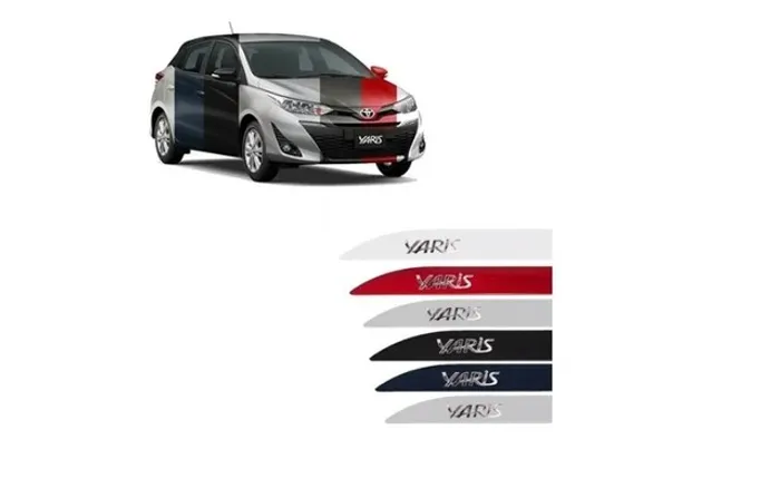Jogo Faixa Friso de Porta Escrita Alta Cromada Toyota Yaris 
