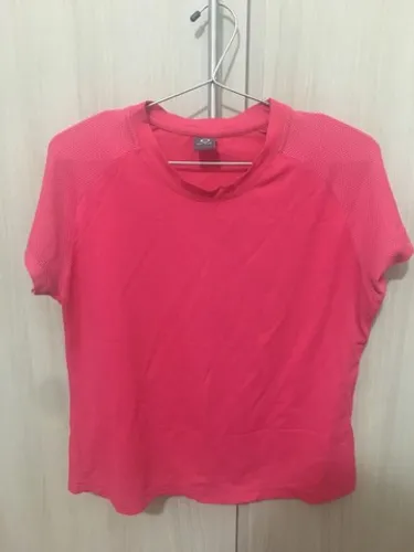 Camiseta esportiva rosa feminina M
