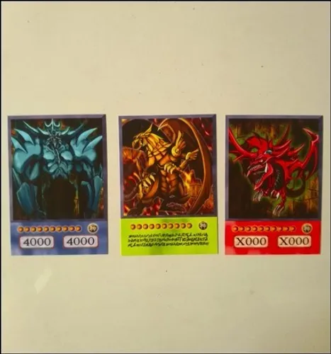 Kit 3 Cards/ Cartas Deuses Egípcios Yu-Gi-Oh! Tamanho Grande - Padrão Anime