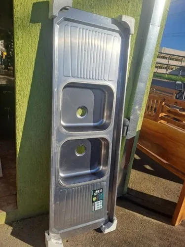 Cuba dupla de pia em Inox 1,60 mts