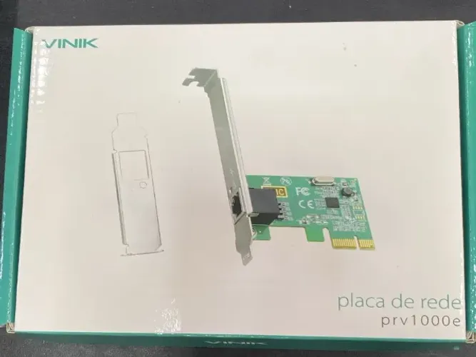 Placa De Rede 10/100/1000 Pci-e Prv1000e Com Suporte Low Profile -Vinik Loja Coimbra 