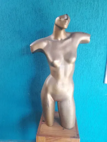 Vendo manequim dourado