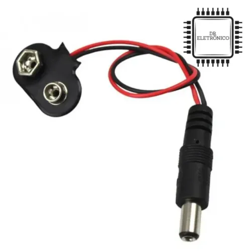 peçasConector para bateria 9v com plug p4 modelo universal