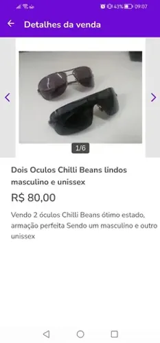 Dois óculos chillis beans