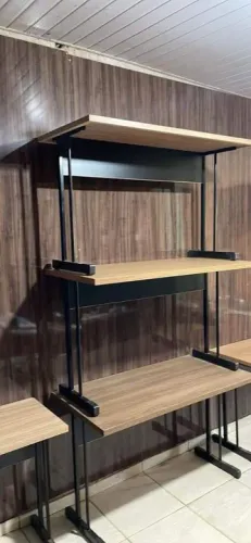 Mesas reta 120x60 sem gaveta promoção mês de dezembro,corra para perfil móveis 