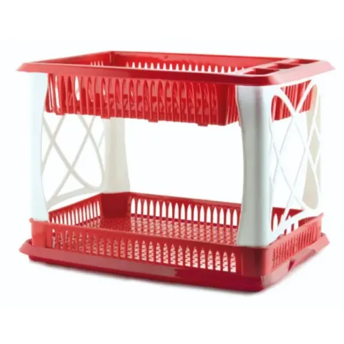 Escorredor de Pratos Dois Andares (Duplo) com Bandeja