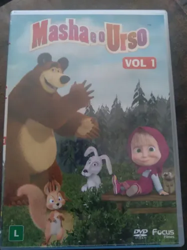 DVD com série de desenhos de Masha e o Urso