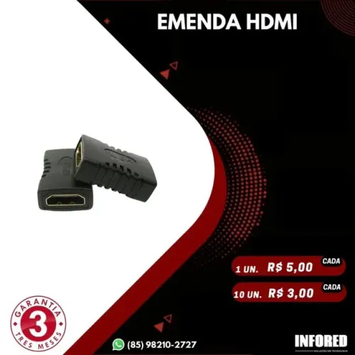 Emenda HDMI Fêmea