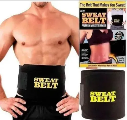 ** Cinta Modeladora Sweat Belt Fitness Pilates Ginástica Barrica Cintura Abdominal 058