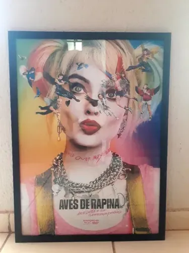 Quadro Aves de Rapina - Poster com moldura é vidro.