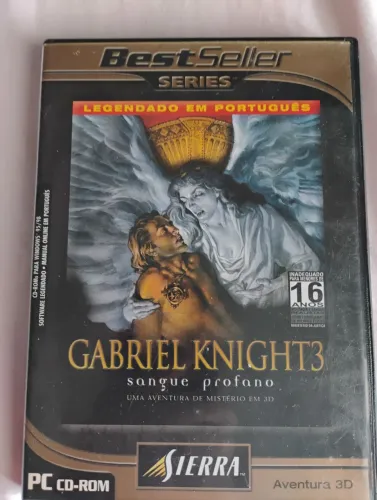 Gabriel Knight 3: Sangue Profano, um clássico jogo de aventura e mistério em 3D para PC.